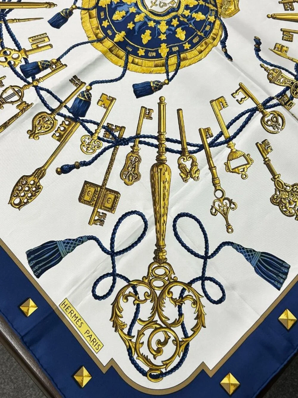 Hermes Key Motif Silk Scarf